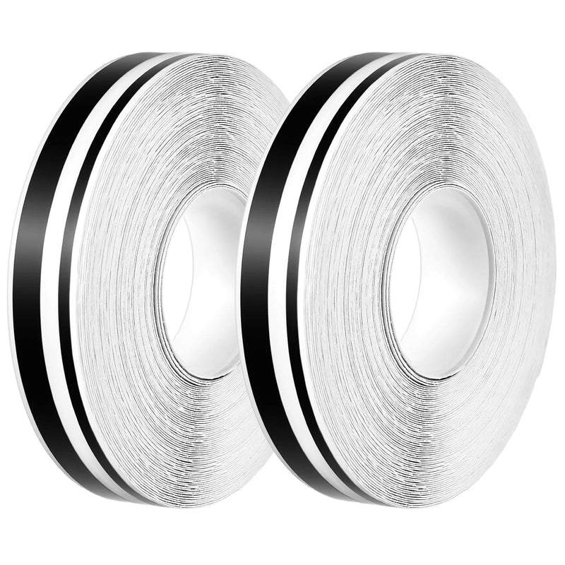 Ymapinc 2 Rolls 32Ft Black Automotive Pinstriping Tape - Waterproof Pin Stripe Tape for Car, Car Stripe Decals Vinyl Pinstriping for Musical Instrument Motorcycle