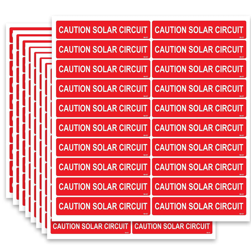 Caution Solar Circuit Labels, Joyfulmap 250 Pcs PV Solar Photovoltaic System Install Label，Solar PV Safety Stickers for | 2020 | 2017 Code Requirements