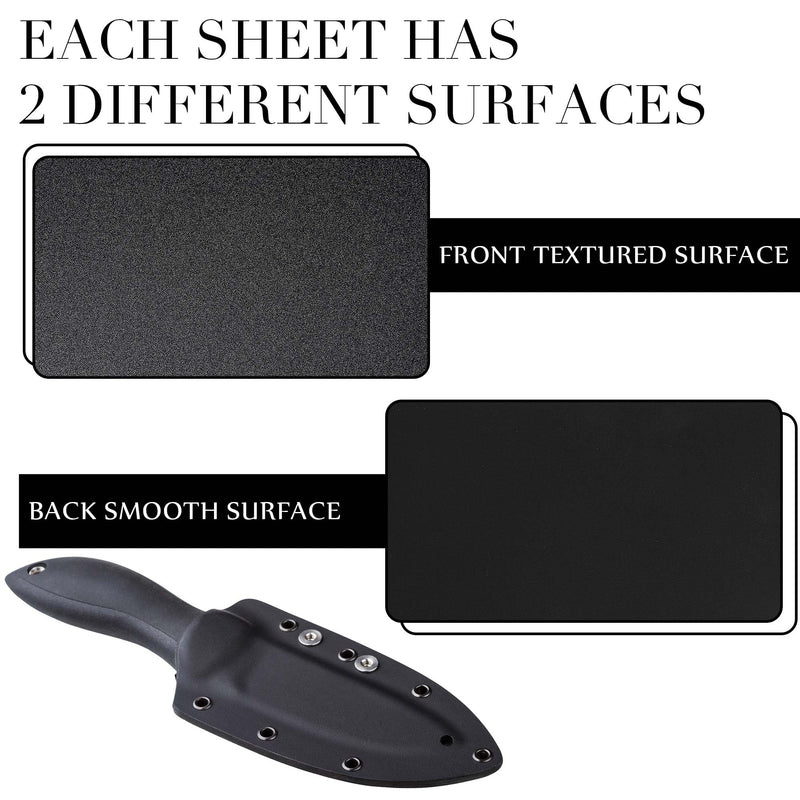 91 Pcs DIY Holster Kit Include Eyelet Hand Setter & Eyelet Combo Thermoform Sheet Holster Belt Clip with Screws Molle Clips Attachments for Making Knife Sheath Keel Guard Black 3-hole