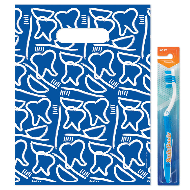 [Australia - AusPower] - Dental Drawings Dental Giveaway Bags, 9" x 12", 100 Pack 