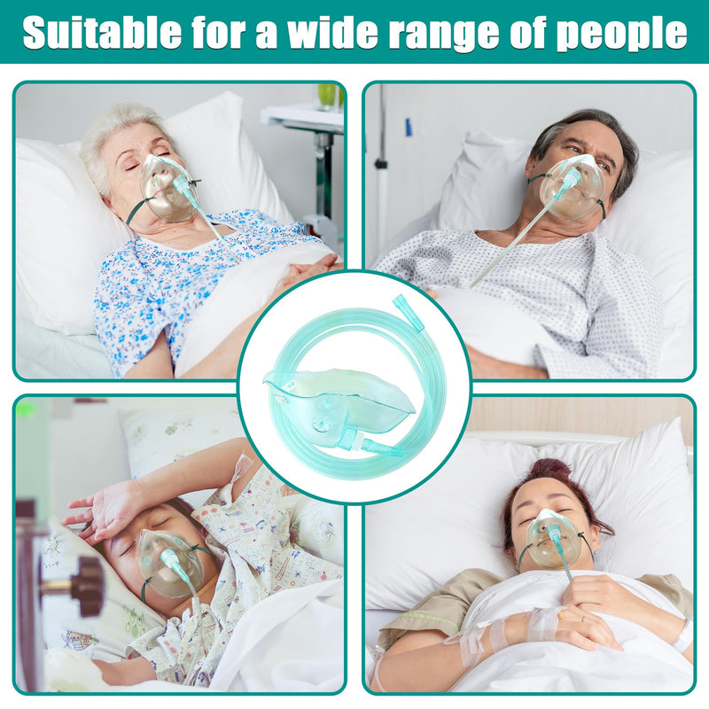 [Australia - AusPower] - Geiserailie 2PCS XL Oxygen Mask with 6.6 Ft Tubing and Adjustable Elastic Strap, Adult Oxygen Mask with Tubing, Breathing Masks for Face Adult XL for Adult 