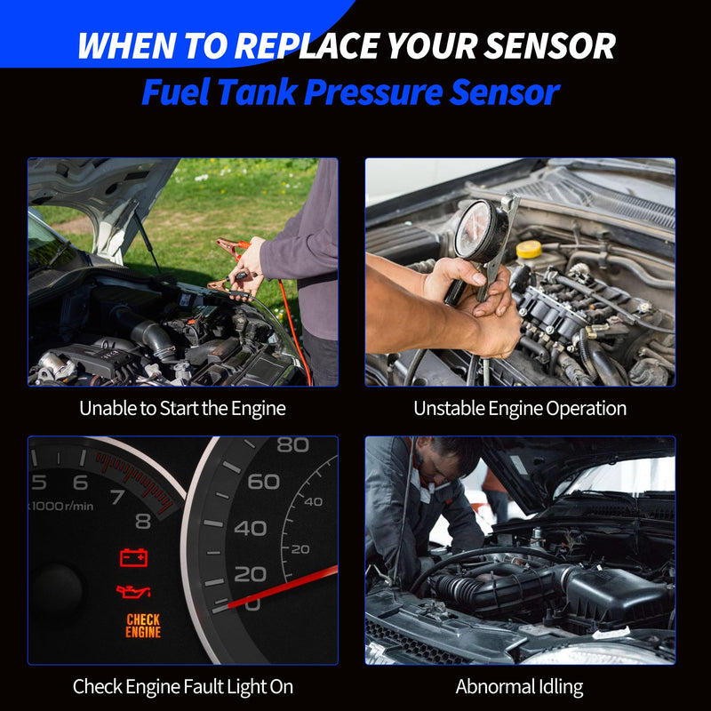 Fuel Tank Pressure Sensor AS513 37940SNAA01 Compatible with Honda CR-V CRV Civic Accord Pilot Odyssey Fit Ridgeline Insight Acura MDX RDX TSX ILX TL Replace # 37940-SNA-A01, 499500-0370