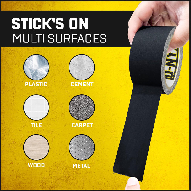 [Australia - AusPower] - Gaffer Tape 2 Inch x 1 Pack Black Gaffing Tapes, Heavy Duty No Residue, Matte Finish, Non-Reflective, Multipurpose Premium Heavy Duty Black Frog Tape, Strong Fabric Tape 