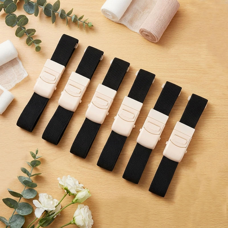 Pack of 8 Storage Tubes, Blood Removal Tube, Highly Flexible Tourniquet, Elastic for Medical Nurse Tourniquet for Camping, Hiking, Outdoor Sports (Black) black