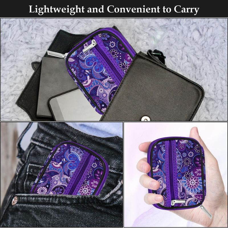 [Australia - AusPower] - Serfeymi Weekly Travel Pill Organizer Pill Case for Purse with Removable 7 Day Pill Box, Fashionable Travel Medicine Organizer Pill Container for Medicine, Vitamin, Supplement - Green 01 + Purple 01 2 Cases + 2 Boxes C. Green 01 + Purple 01 