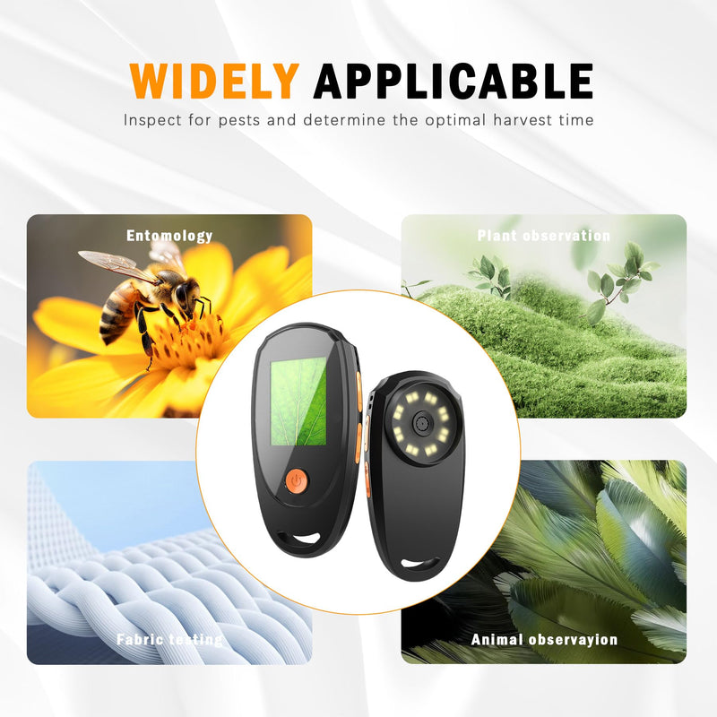 [Australia - AusPower] - Handheld Digital Microscope with 2.0 Inch IPS Color Screen, Portable Magnifying Glass for Kids, 400x Magnification, 8 Adjustable 3-Level LED Lights, USB Compatible with PC Windows and Mac OS 