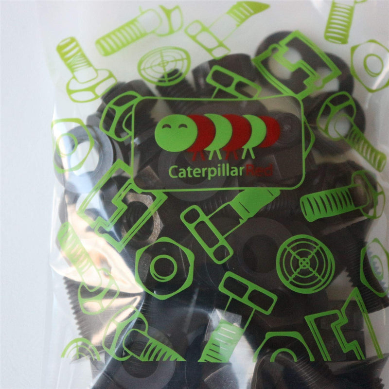 [Australia - AusPower] - 20 x Black Countersunk Screws Polypropylene (PP) Plastic Nuts and Bolts, Washers, M8 x 20mm, Anti-Corrosion, Chemical Resistant, (5/16 x 25/32 in) 