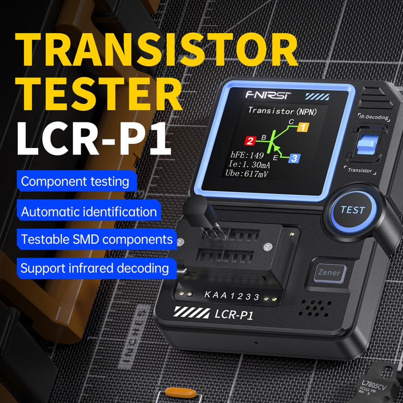 [Australia - AusPower] - DEWIN LCR-P1 Transistor Tester, Multi-Function Tester, Capacitor Resistor and Transistor Electronic Component Test 