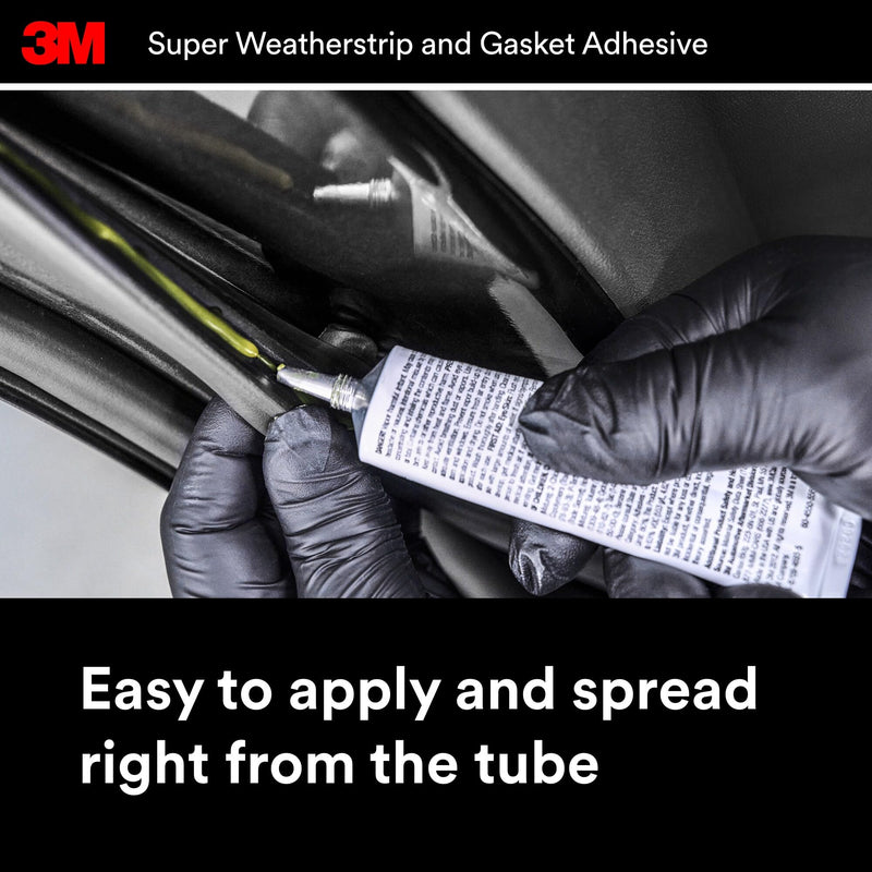 3M Black Super Weatherstrip and Gasket Adhesive, 08008, 5 fl oz, 1 Per Pack 5 fl. oz.