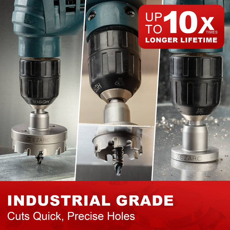 [Australia - AusPower] - EZARC Carbide Hole Saw Heavy Duty, Hole Cutter for Stainless Steel, Sheet Metal 2" 51mm 2" | 51mm Single Pack 