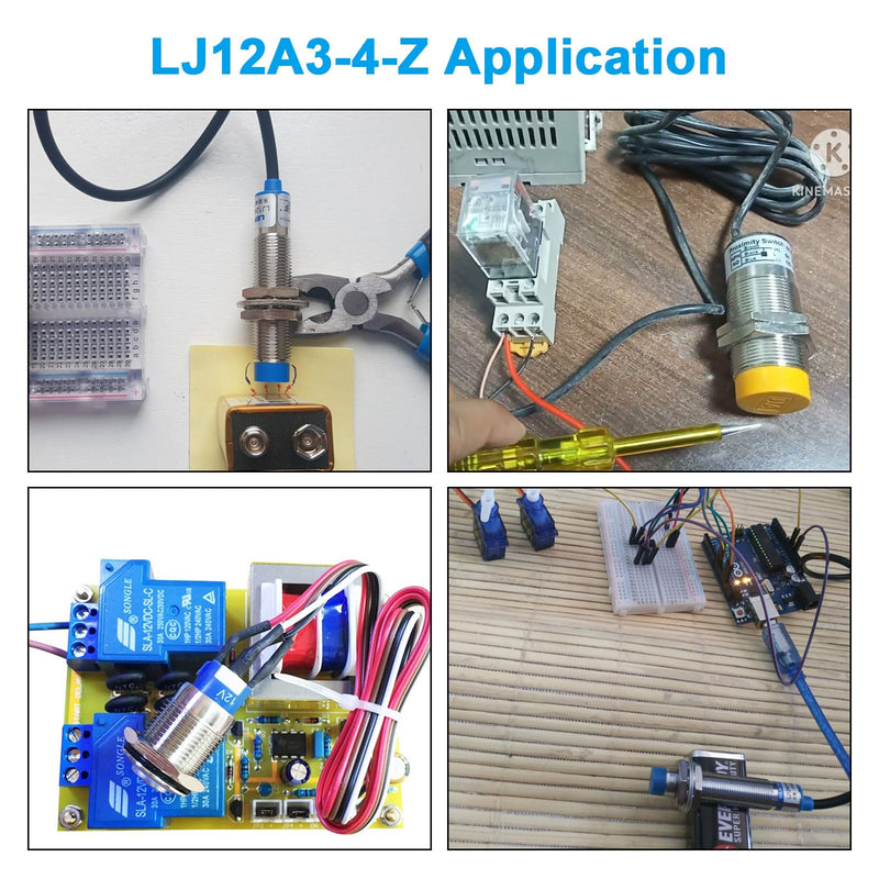 LJ12A3-4-Z BX Proximity Sensor RUIZHI Pack of 5 LJ12A3-4-Z Switch Sensor/Switch Inductive Metal Inductive NPN Normally Open 3-Core DC 6-36V Compatible with Arduino