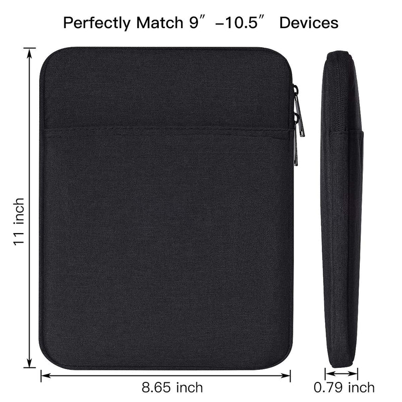 [Australia - AusPower] - 10 inch Waterproof Tablet Sleeve Case for 10.9 New iPad/iPad Pro 11/10.2 iPad/10.9 iPad Air 5 4/10.5 iPad Pro Air, Fire Max 11 Tablet/Kindle Fire HD 10 10.1/Scribe 10.2,Samsung Galaxy Tab A8/A7/S8/S7 9-11 Inch Black 