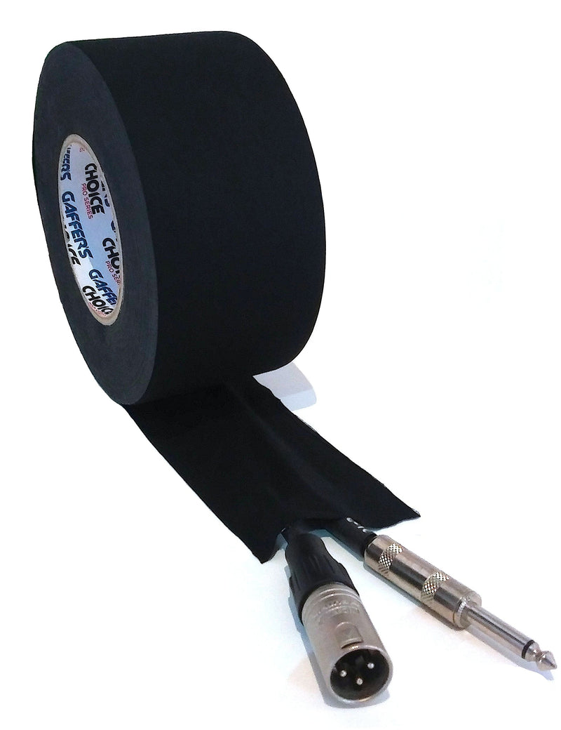 Gaffer's Choice Gaffer Tape 3 inch x 60 Yard Black Adhesive is Safer Than Duct Tape - Waterproof & Non-Reflective