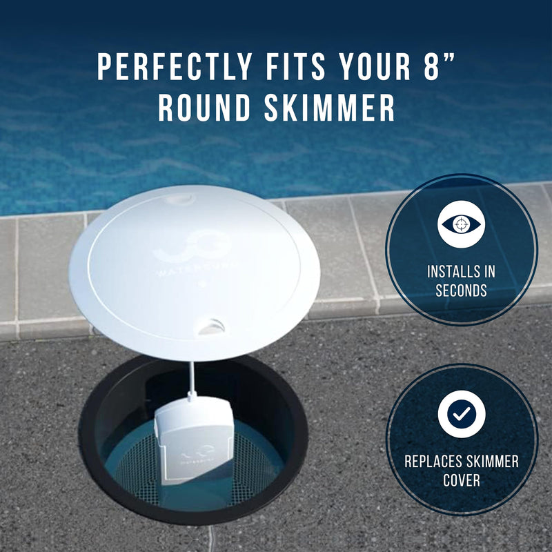 [Australia - AusPower] - WaterGuru - Sense Skimmer Adapter - Smart Pool Monitor - Chlorine & pH Meter - Pool Water Tester - Monitor Pool Chemicals (8” Round Skimmer Adapter) 8” Round Skimmer Adapter 