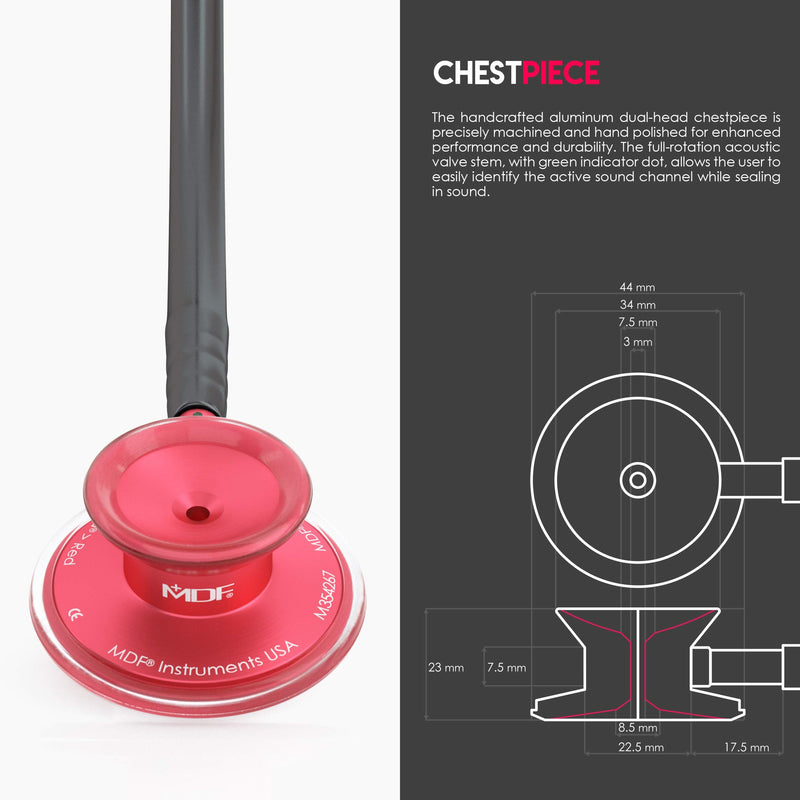 [Australia - AusPower] - MDF Instruments Acoustica Lightweight Stethoscope for Doctors, Nurses, Students + MDF LUMiNiX Illuminator Medical Professional Diagnostic Penlight 