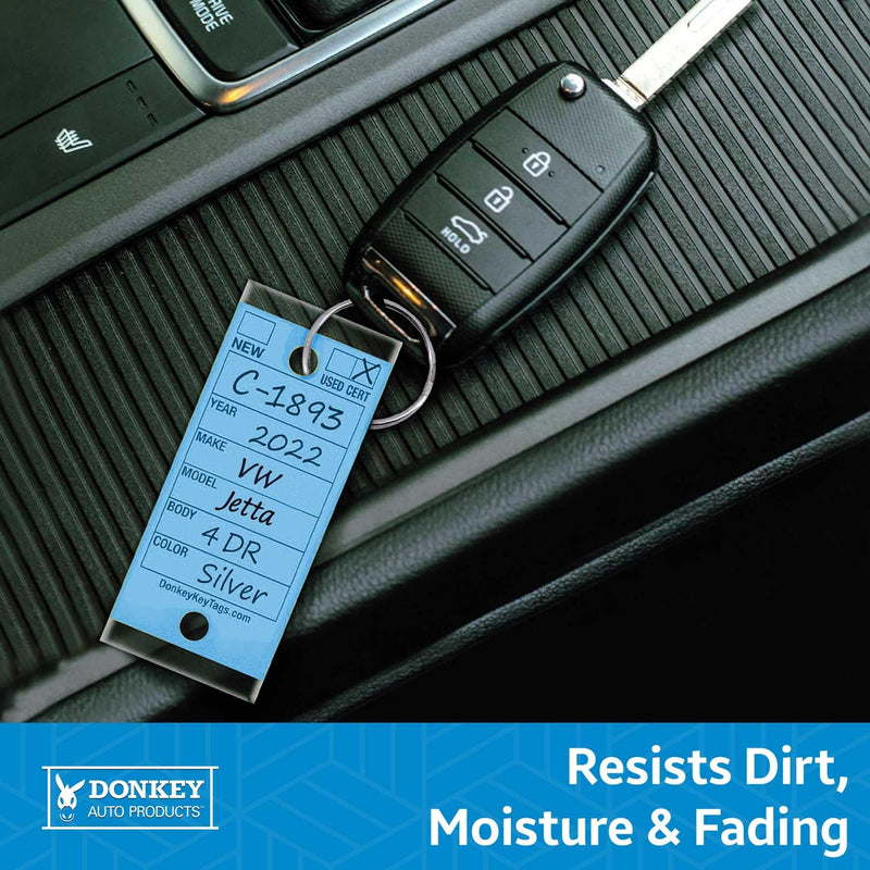 Laminated Self-Protecting (250 Tags per Box with Metal Rings) (Blue)