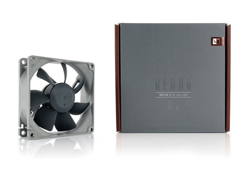 Noctua NF-R8 redux-1800, High Performance Cooling Fan, 3-Pin, 1800 RPM (80mm, Grey) (Pack of 2) 80x80x25mm (Pack of 2)