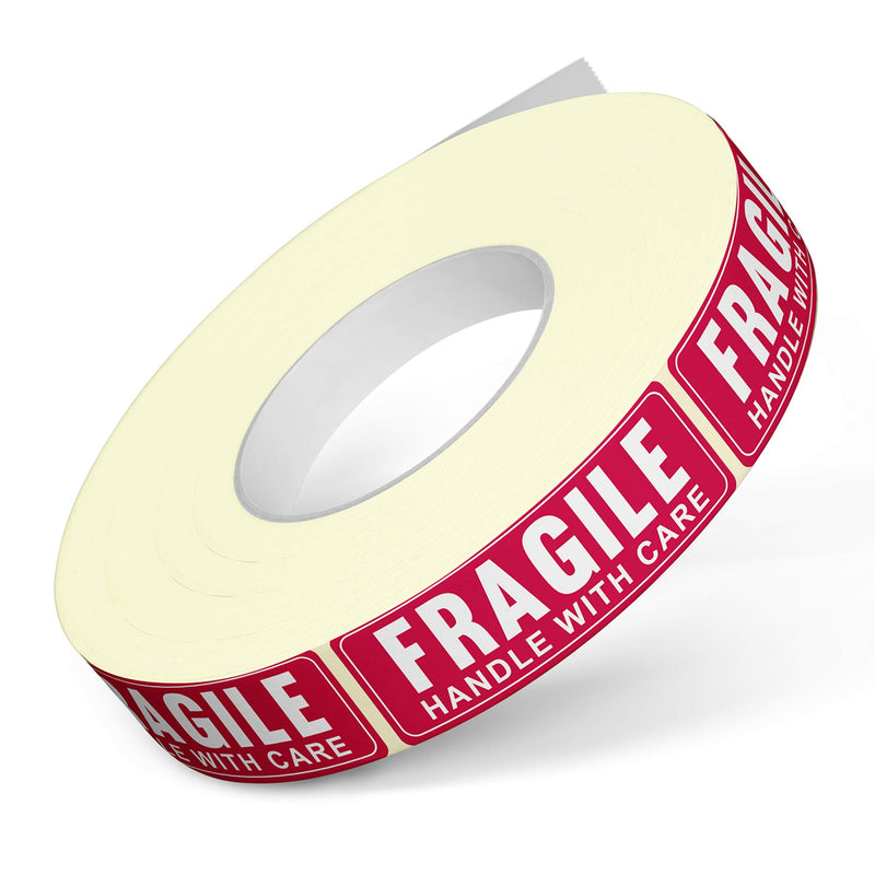 Performore Warning Fragile Stickers, 1 X 3 Fragile Handle with Care Stickers, Fragile Tape for Packing and Shipping, 1000 Labels Per Roll with Permanent Adhesive 1" X 3"