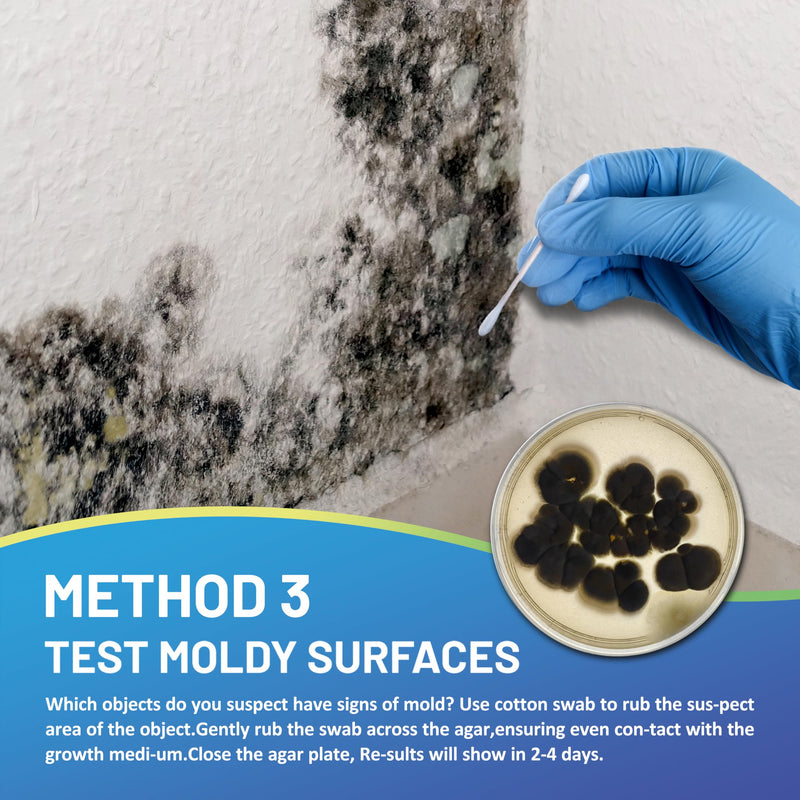 [Australia - AusPower] - Mold Test Kit for Home,7 Simple Detection Tests,Test HVAC System,Home Surfaces, Indoor Air Quality Testing,DIY Mold Detector for Home,Includes Detailed Mold Identification Guide,Black Mold Testing kit 7 