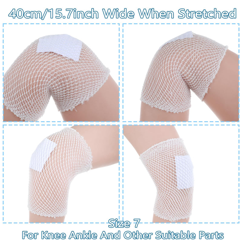 [Australia - AusPower] - Grevosea 2 Roll 2m Tubular Bandage Elastic Net Wound Dressing Compression Bandage Wrap Tubular Gauze Stockinette Tubing for Legs Arm Without The Use of Adhesive Tape (Size 7) size 7 