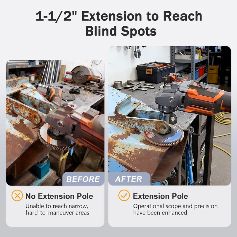 Airway Buff Extender, Airway Buffing Wheel Extension Shaft, 5/8"-11 Threads Arbor Extended Adapter, Universal Angle Grinder Attachments, for Aluminum Wheel Polishing Kit-1 Set 5/8"-11 Threads Extender 1pc