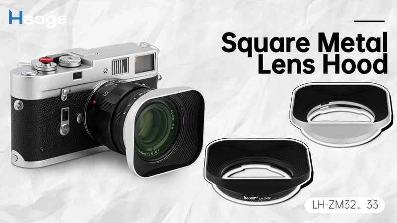 Haoge LH-ZM32 Bayonet Metal Square Lens Hood Shade Compatible with Carl Zeiss Distagon T 1.4/35 35mm f1.4 f/1.4 ZM Lens Black [Square - Black]