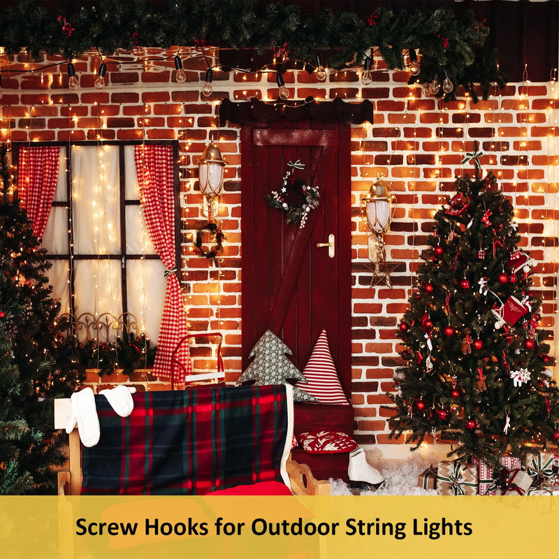 [Australia - AusPower] - 50 Pcs Screw Hooks, 1-1/4 Inch Black Cup Hooks Screw in Mug Hooks Metal Heavy Duty Screw Wood Wall Ceiling Hooks Plant Hooks Indoor Outdoor for Utensils Plants Baskets Lights Wreaths 50 