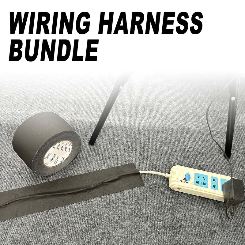 QILIMA Black Gaffers Tape - 3 Inch x 60 Yards, Professional Grade for Electrical Cords & Cable Tape, Non Reflective Matte Finish