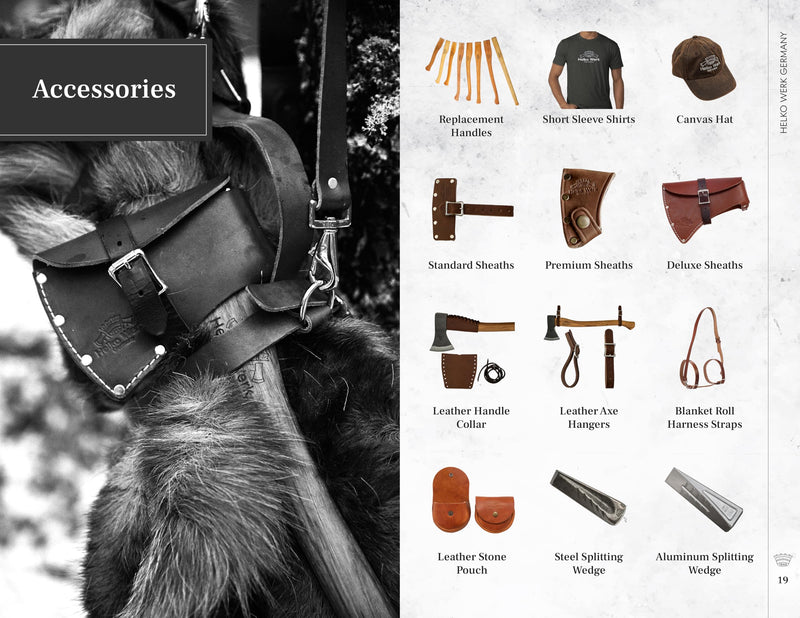 Helko Werk Leather Axe Sheath (Large) - Genuine Leather Sheath for Axes and Hatchets Leather and Hatchet Cover and Axe Cover (Large Black) S126BK Large