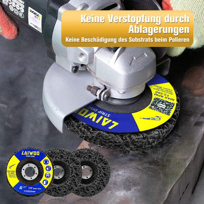 [Australia - AusPower] - LAIWOO CSD Disc Sanding Disc, Purple Cleaning Disc Set, Coarse Cleaning Disc, Nylon Fabric Disc, Paint Removal, Rust for Angle Grinder (5 Pieces - 115 x 22 mm) 5pcs-115*22mm 