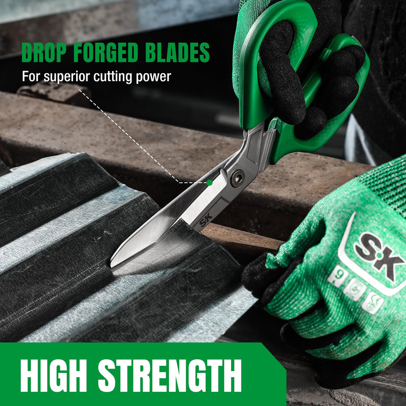 [Australia - AusPower] - SK 10" Heavy Duty Scissors, All Purpose Shears, Premium CR-V Steel Construction, One Piece Drop Forged Blades, Ergonomic Handle for Comfortable Grip 10 Inch 