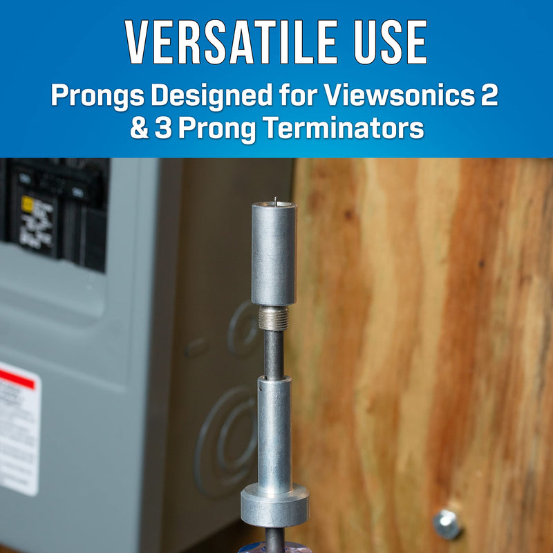 Jonard TT-7V Pronged Terminator Tool with 4" Shaft, 8" Length 8 inch Standard + Viewsonics
