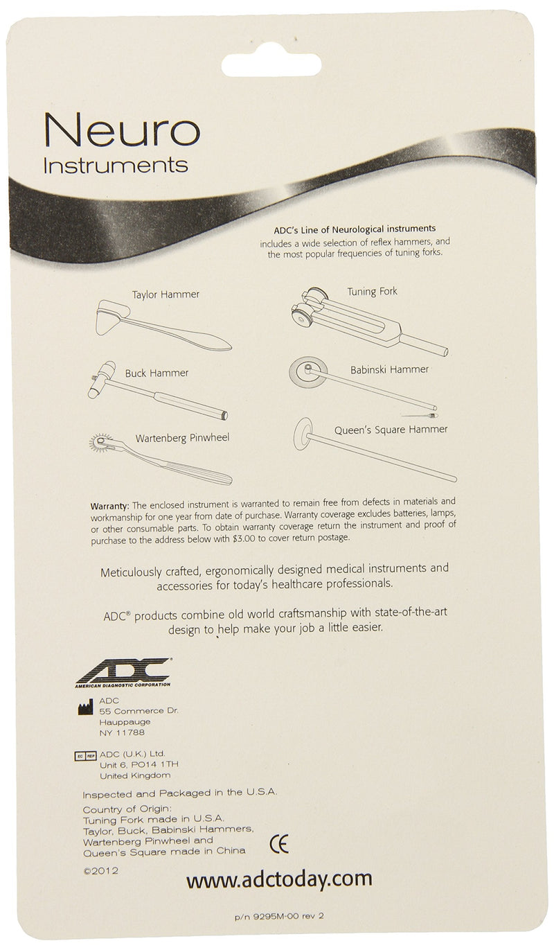 [Australia - AusPower] - ADC Buck Neurological Hammer with Concealed Brush and Needle, Chrome-Plated Medical Instrument 