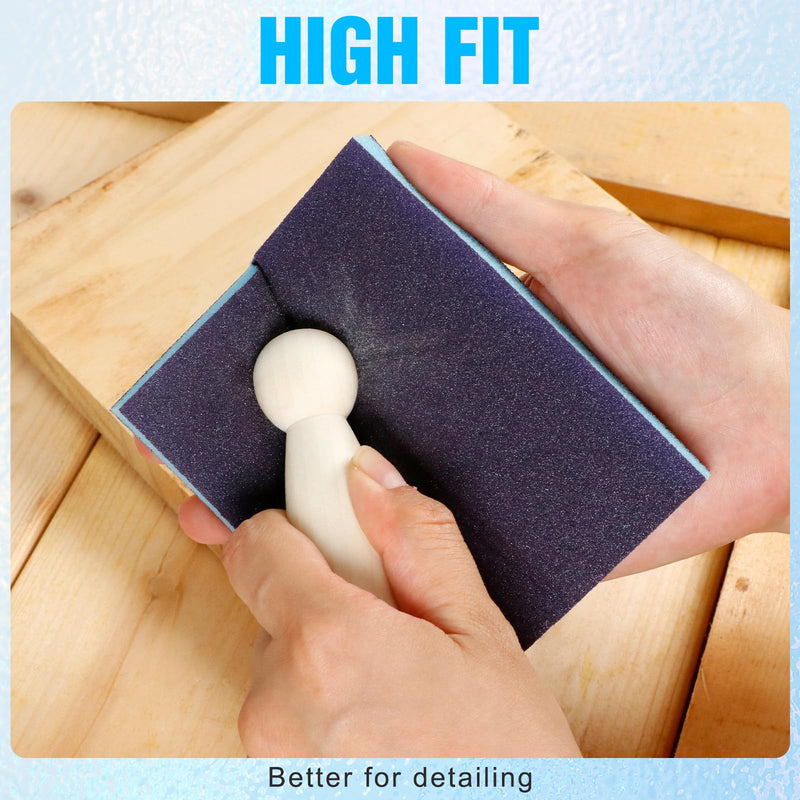 Pack of 12 Sanding Sponge Dry & Wet Sandpaper 60/80/120/220/320/400 Grit Coarse Fine Sandpaper Set Sandpaper for Wood, Metal, Wall, Paint, Car Paint MIX