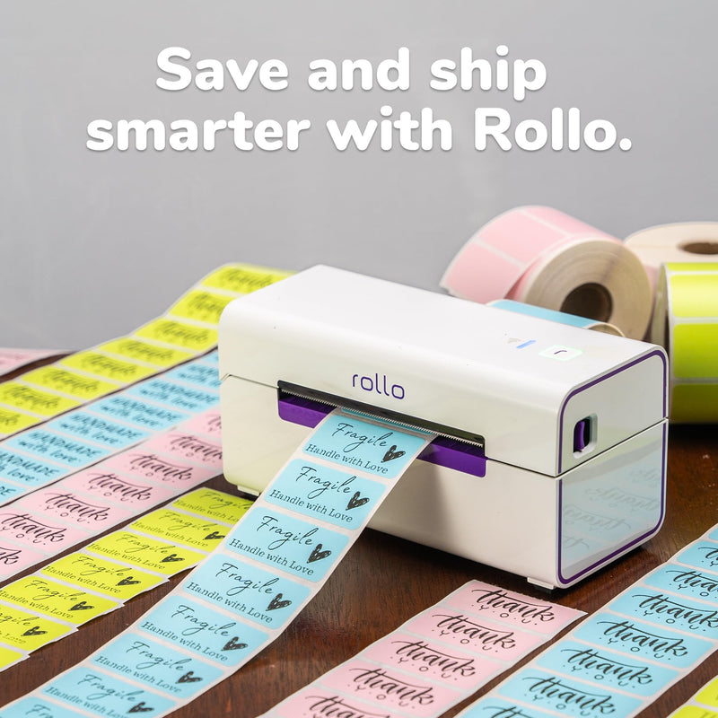 [Australia - AusPower] - Rollo Direct Thermal 2x1 Barcode Labels - Roll of 1,000 Thermal Labels for Shipping (Commercial Grade Stickers) White 