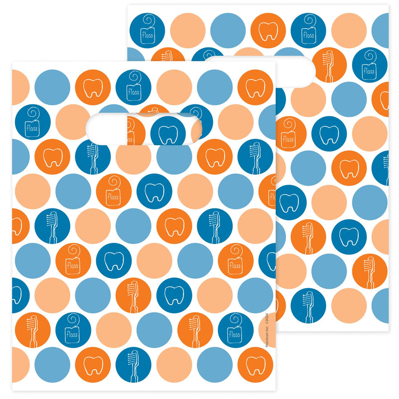 [Australia - AusPower] - Dental Dots Dental Giveaway Bags, 8" x 10", 100 Pack 