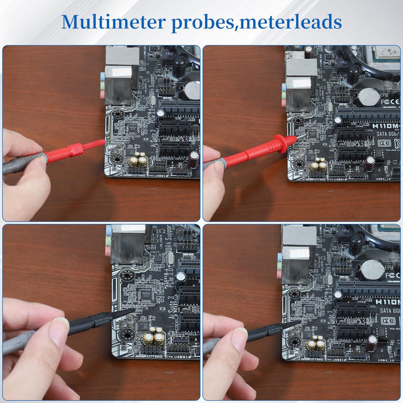 [Australia - AusPower] - 27-Piece，Multimeter Leads，Multimeter Test Leads Probes kit，Test Tweezers with，Alligator Clips with Wires，Volt Meter Leads Test Probes，Test Lead Kit 
