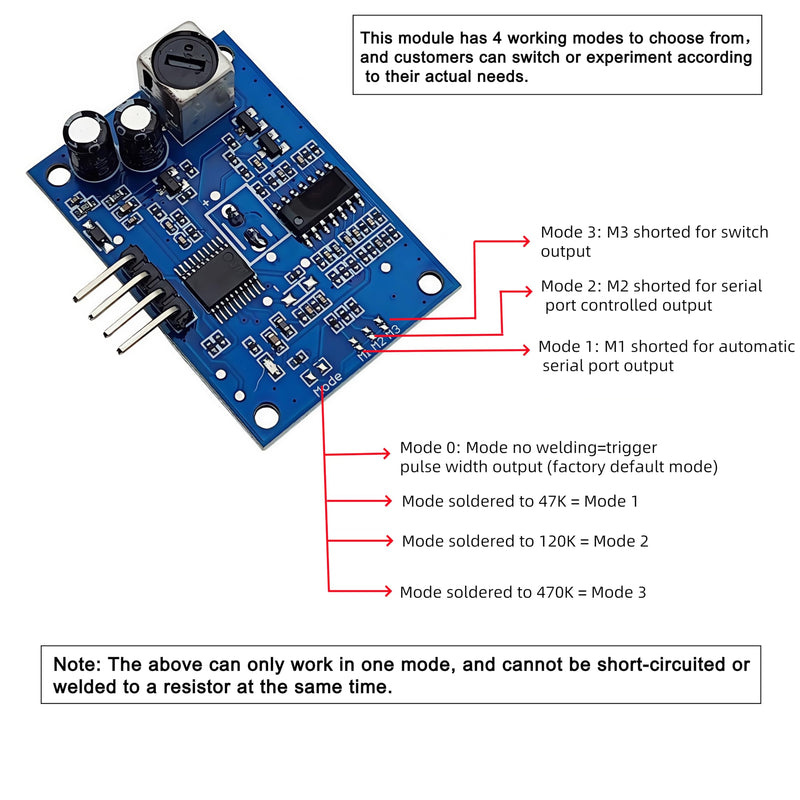 [Australia - AusPower] - 2PCS JSN-SR04T 23-500cm Integrated Ultrasonic Distance Measuring Sensor Transducer Module High Precision Waterproof Compatible with Arduino, MCU 