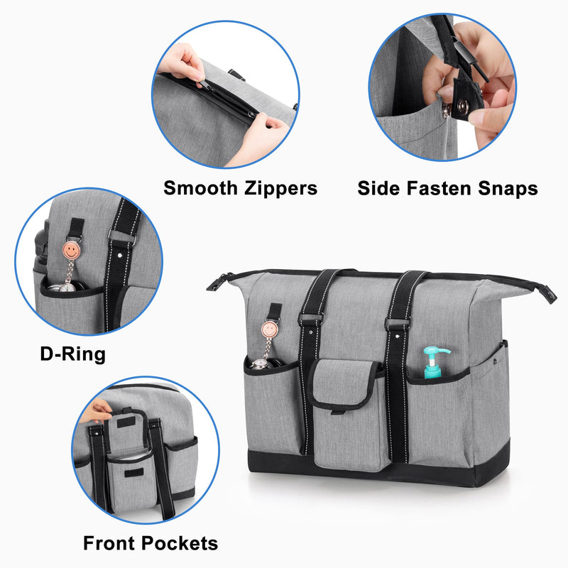 [Australia - AusPower] - Damero Protective Stethoscope Case with Divider, Utility Tote and Nurse Bag with Zip-Top Closure and Side Fasten Snaps 
