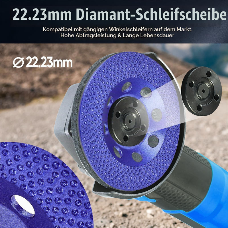 125 mm Diamond Grinding Wheel, Diamond Grinding Wheel for Concrete, Stone, Paint, Facade Paint, Diamond Disc with a Ring of Diamond Grains