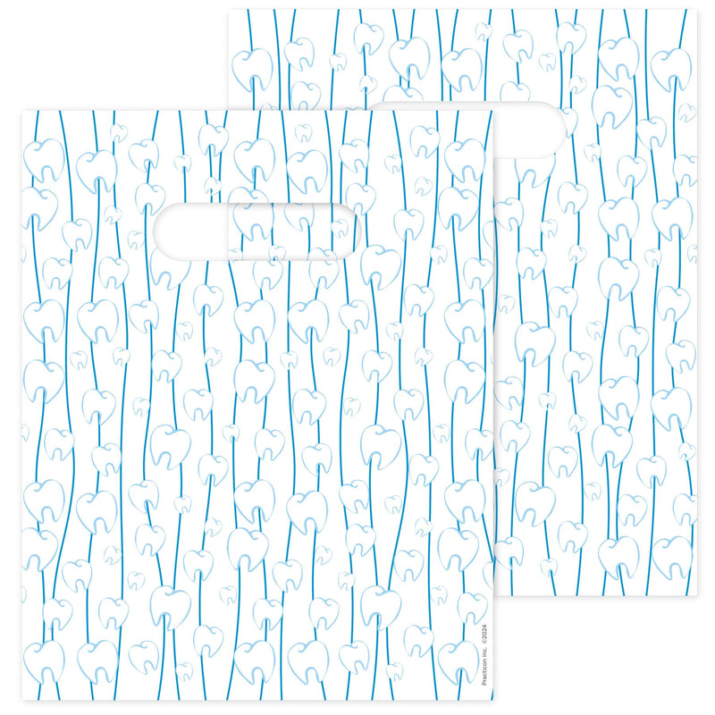 [Australia - AusPower] - Flossing Molars Dental Giveaway Bags, 8" x 10", 100 Pack 