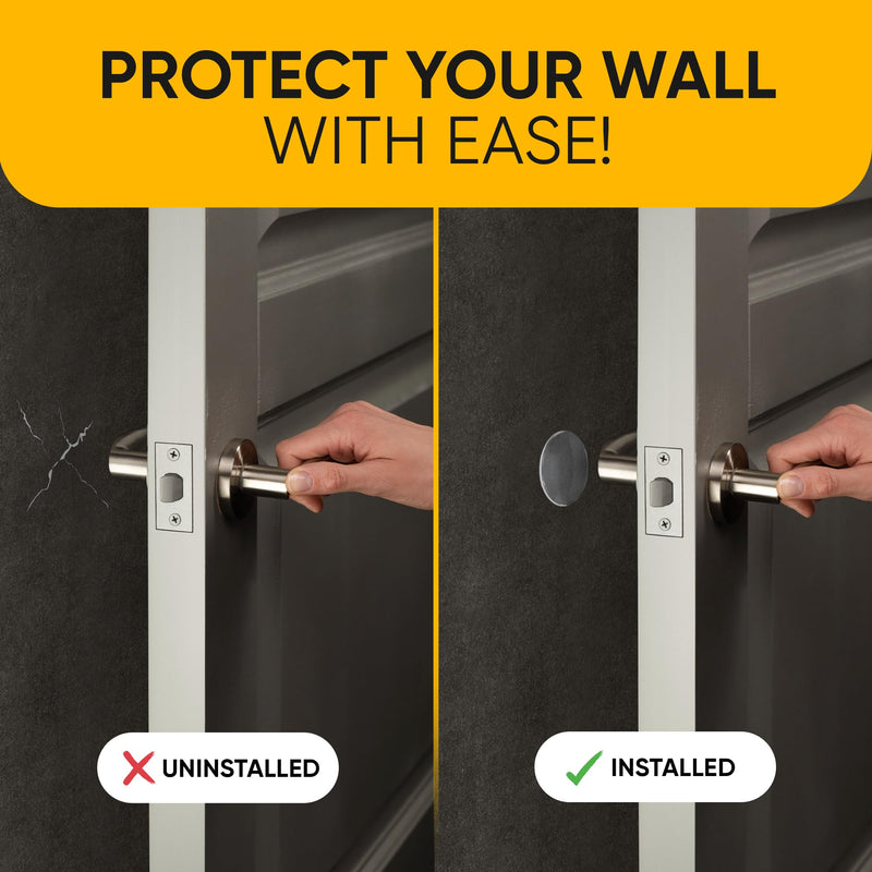 [Australia - AusPower] - Vellax Wall Protectors 6 Pack Clear, Reusable Door Bumper with Self Strong Adhesive for Stopping Wall Damage & Noise from Doors, Refrigerators & More in Your Home - Durable, Shock Absorbent & Discreet 