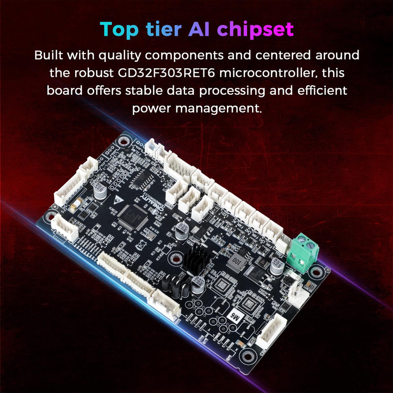 Creality Official K2 Mainboard, Original K2 Lower Computer Mainboard K2 Silent Motherboard, CR3NN200401C12 32 Bits M6 GD32F303RET6, Durability and Quick Replacement Parts for Creality K2 3D Printer