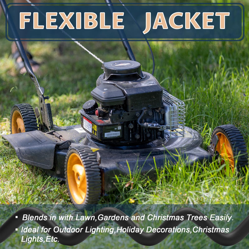 [Australia - AusPower] - EP 3 Ft Extension Cord - 12/3 SJTW Heavy Duty Black Extension Cable with 3 Prong Grounded Plug - Power Cord for Lawn, Garden, Appliances 3ft 