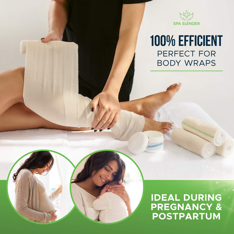 [Australia - AusPower] - Long Elastic Bandage Wrap | 6-inches wide | Self-Closure Both Ends | Non-Latex Washable for Injuries, Soreness, Body Wraps | Soft Strong Fabric | 2-Pack | by Spa Slender 6" Wide 2 Pack 