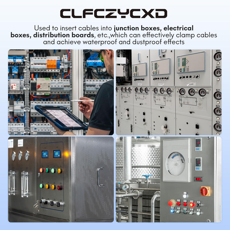 [Australia - AusPower] - CLFCZYCXD-PG7 Waterproof Cable Gland, 20 Pack, IP68 Rated, Adjustable 3-6mm Nylon Cable Glands with Gaskets for Outdoor, Industrial, and Marine Use, Black (PG7) PG7(20-Pack) 