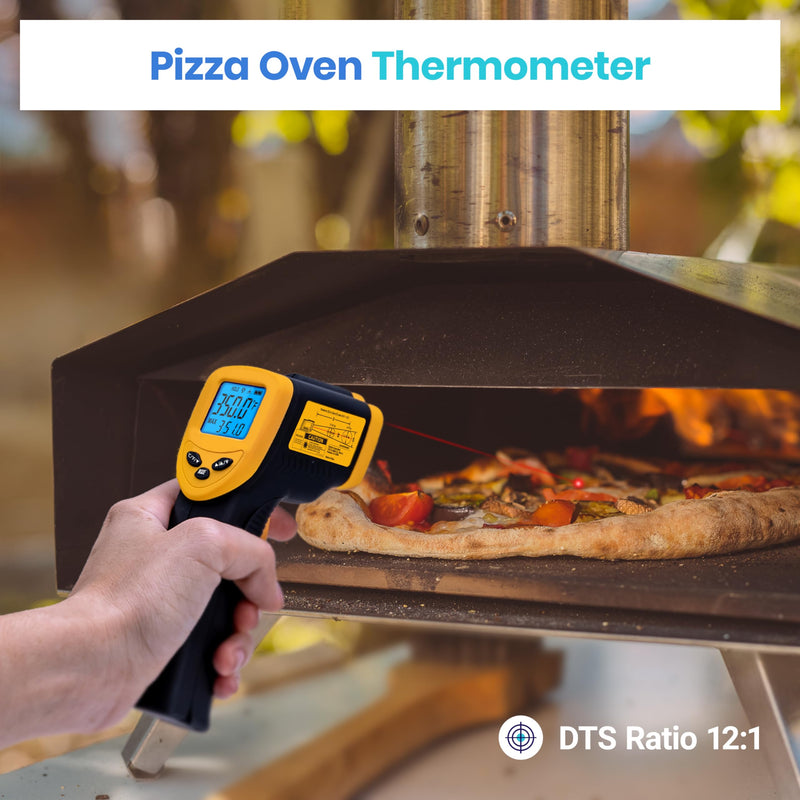[Australia - AusPower] - Etekcity Infrared Thermometer Temperature Gun 774, Digital IR Temp Gun for Food, Cooking, BBQ, Pizza Oven, Reptile, Griddle Accessories, Non Contact Surface Outdoor Heat Gun Advanced Dark Yellow 