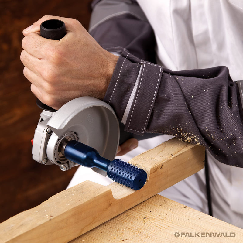 [Australia - AusPower] - FALKENWALD® Cylinder Cutter 25 mm Coarse - Angle Grinder Accessories for Woodworking - Milling Disc for Angle Grinder - Milling Drill Cutter - Cylinder Rasp Wood Diameter 25 mm coarse cylinder 