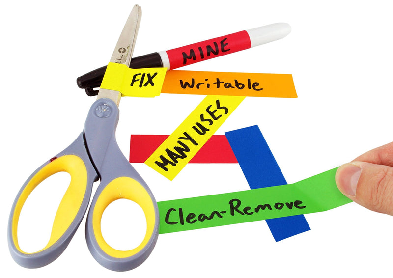 ChromaLabel 0.75 Inch Clean Remove Color Code Tape, 500 Inch Roll, Dark Blue