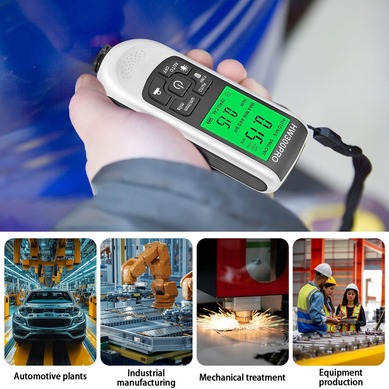 [Australia - AusPower] - Infreecs Digital Coating Thickness Gauge, Car Paint Gauge, 0-2000UM Paint Thickness Gauge, Paint Thickness Gauge with LCD Display Fe & NF for Measuring Paint Thickness in the Automotive Industry 
